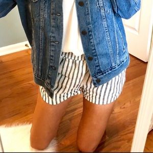 Forever 21 Linen Striped Shorts